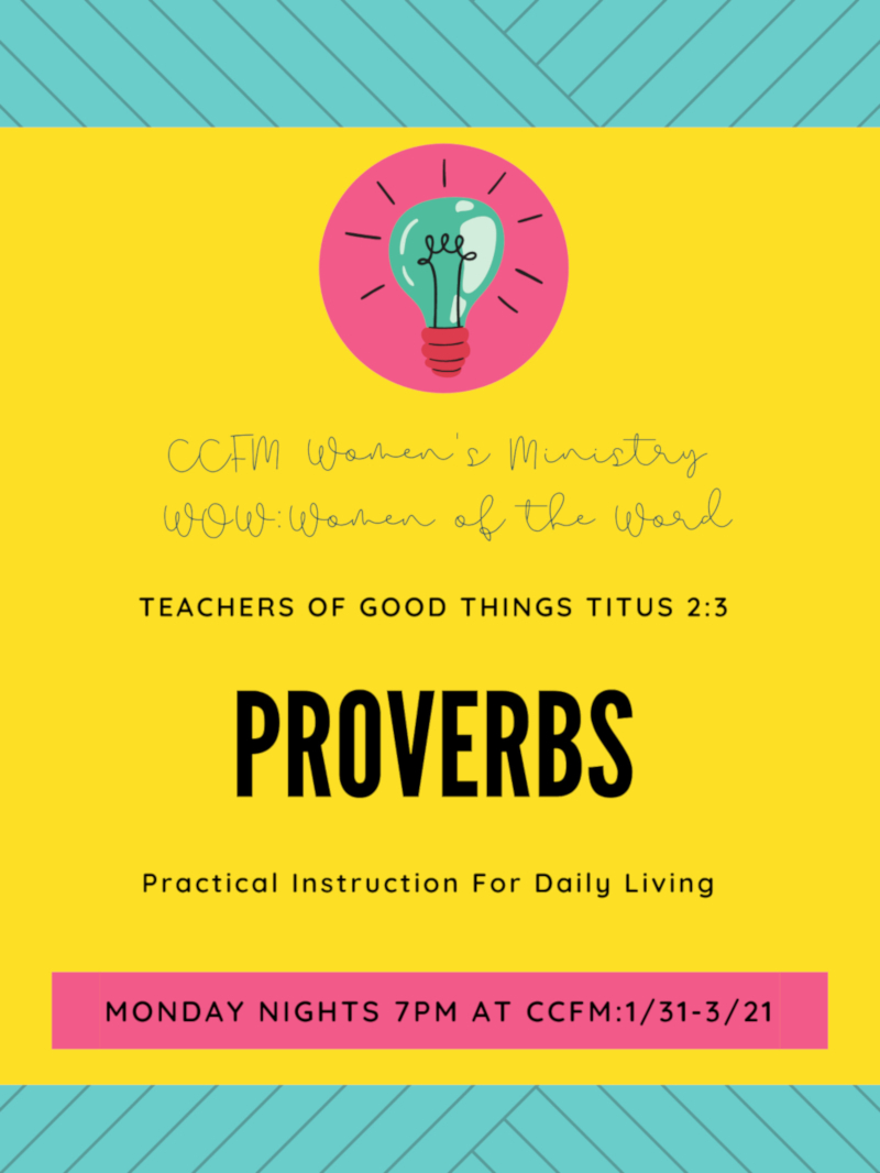 CCFM WOW Proverbs